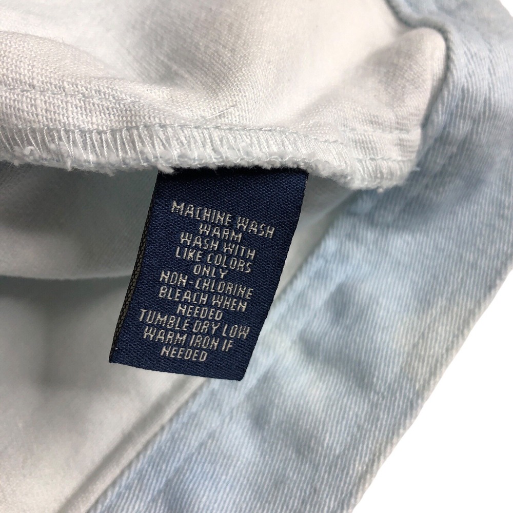 Vintage Y2K Chaps Denim Jacket Womens XL Blue Acid Wash Stretch Western Preppy - Picture 6 of 15